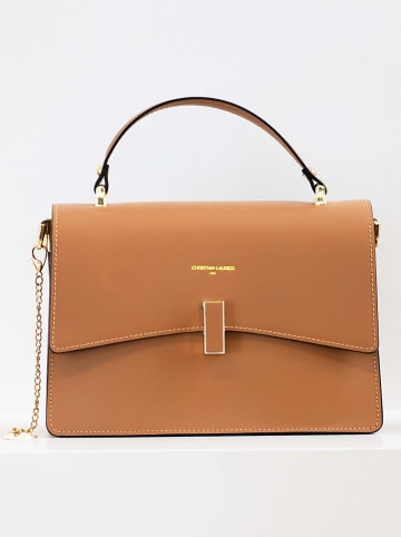 Christian Laurier Leren handtas "Emma" camel - (B)28 x (H)19 x (D)9,5 cm