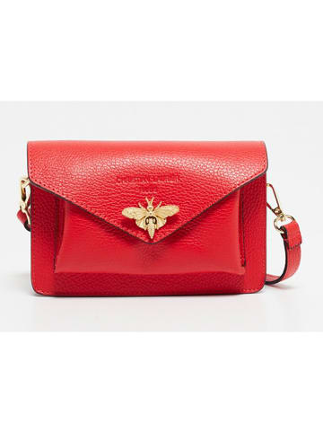 Christian Laurier Leder-Umhängetasche "Roxane" in Rot - (B)20 x (H)12 x (T)5,5 cm