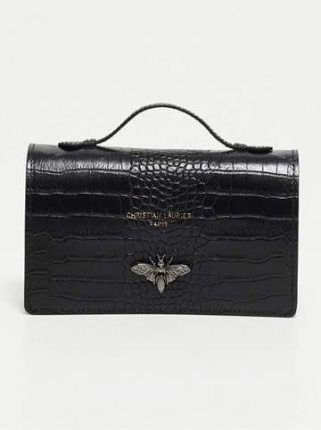 Christian Laurier Leder-Schultertasche "Stacy" in Schwarz - (B)22 x (H)12 x (T)4 cm