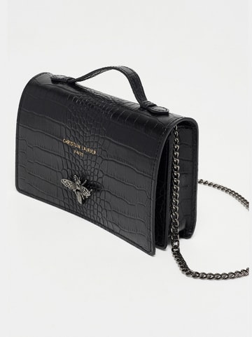 Christian Laurier Leder-Schultertasche "Stacy" in Schwarz - (B)22 x (H)12 x (T)4 cm