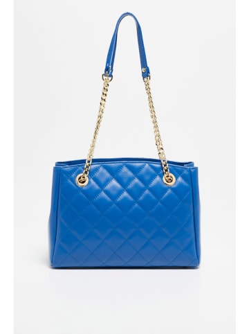 Christian Laurier Leren schoudertas blauw - (B)28 x (H)19,5 x (D)12 cm