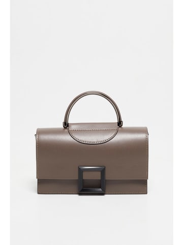 Christian Laurier Leder-Henkeltasche "Milo" in Grau - (B)22 x (H)15 x (T)8 cm