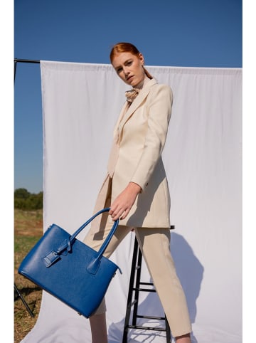 Christian Laurier Leder-Schultertasche "Pia" in Blau - (B)33 x (H)30 x (T)12 cm