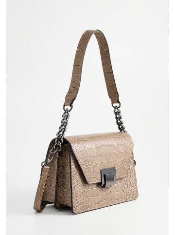 Christian Laurier Leder-Schultertasche "Lya" in Taupe - (B)22 x (H)14 x (T)10 cm