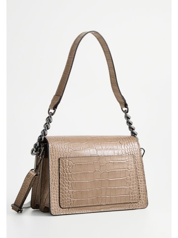Christian Laurier Leder-Schultertasche "Lya" in Taupe - (B)22 x (H)14 x (T)10 cm