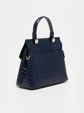 Christian Laurier Leren handtas "Emy" donkerblauw - (B)27 x (H)19 x (D)12 cm