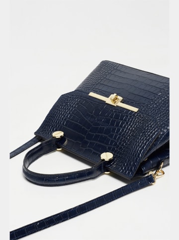 Christian Laurier Leder-Henkeltasche "Emy" in Dunkelblau - (B)27 x (H)19 x (T)12 cm