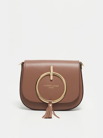 Christian Laurier Leren schoudertas "Audrey" taupe - (B)27 x (H)22 x (D)8,5 cm