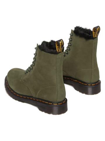 Dr. Martens Leder-Boots in Khaki