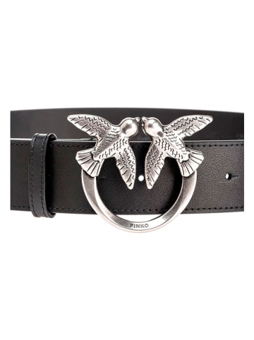 Pinko Leren riem zwart