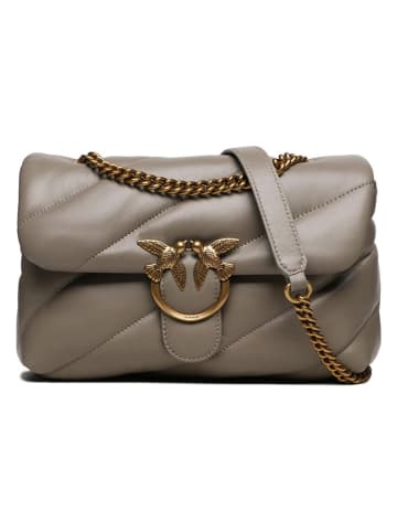 Pinko Leder-Umhängetasche in Grau - (B)27 x (H)19 x (T)11 cm