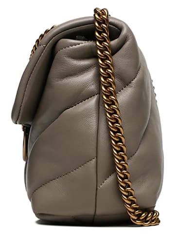 Pinko Leder-Umhängetasche in Grau - (B)27 x (H)19 x (T)11 cm