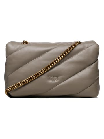 Pinko Leder-Umhängetasche in Grau - (B)27 x (H)19 x (T)11 cm