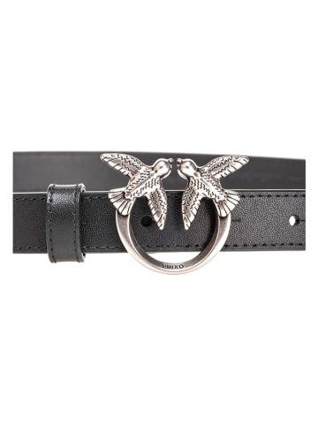 Pinko Leren riem zwart