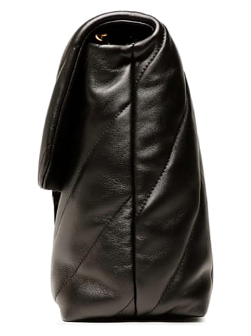 Pinko Skórzana torebka w kolorze czarnym - 33 x 25 x 11 cm