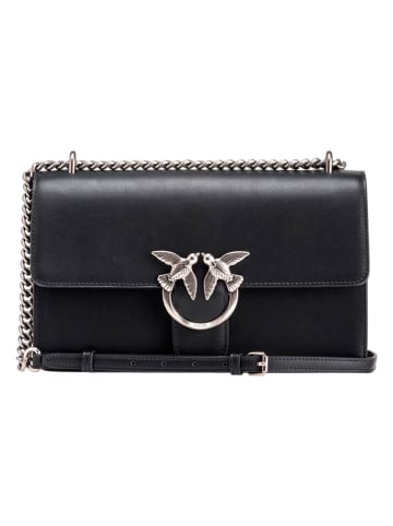 Pinko Leder-Umhängetasche in Schwarz - (B)27 x (H)16 x (T)7 cm