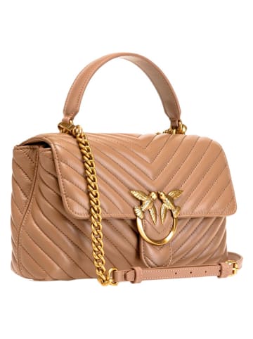 Pinko Leder-Umhängetasche in Beige - (B)26 x (H)17 x (T)8 cm