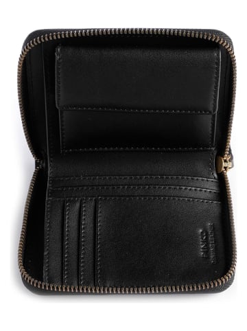 Pinko Skórzany portfel w kolorze czarnym - 13 x 10 x 2 cm