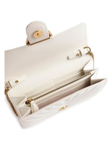 Pinko Skórzana torebka w kolorze białym - 19 x 10 x 4 cm
