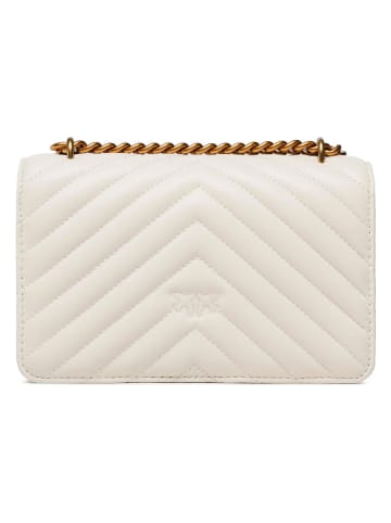 Pinko Leder-Umhängetasche in Weiß - (B)21 x (H)12 x (T)6 cm