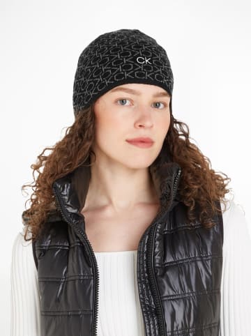 Calvin Klein Beanie in Schwarz/ Grau