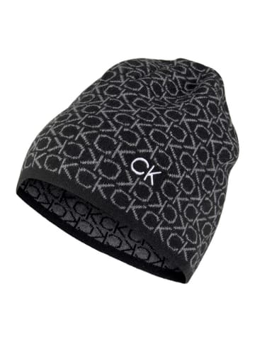 Calvin Klein Beanie in Schwarz/ Grau