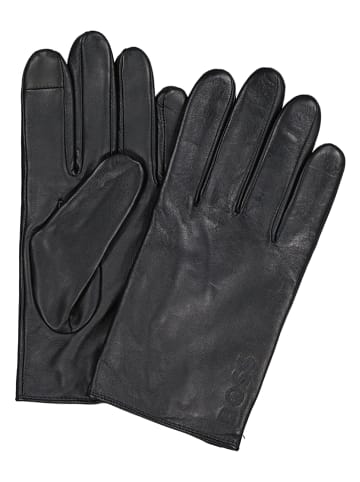 Hugo Boss Leren handschoenen zwart