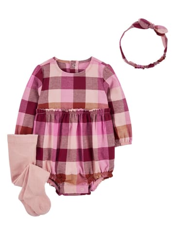 carter's 3tlg. Outfit in Rosa/ Rot
