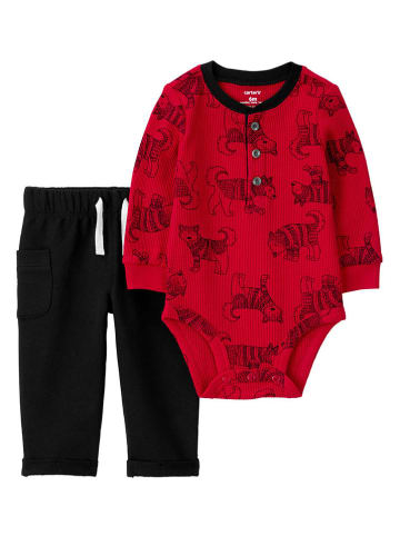 carter's 2tlg. Outfit in Rot/ Schwarz