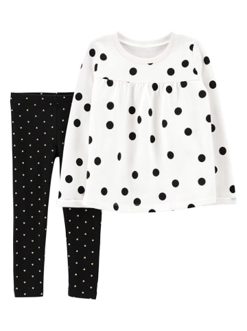 carter's 2-delige outfit zwart/wit