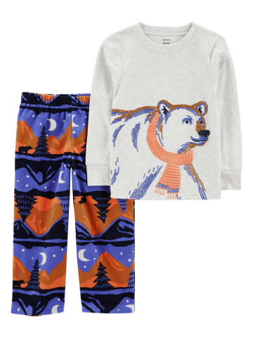 carter's 2-delige outfit wit/oranje/blauw