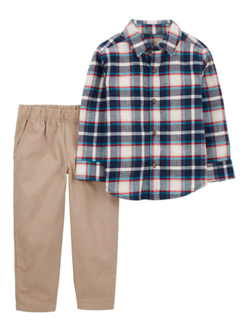 carter's 2tlg. Outfit in Blau/ Beige