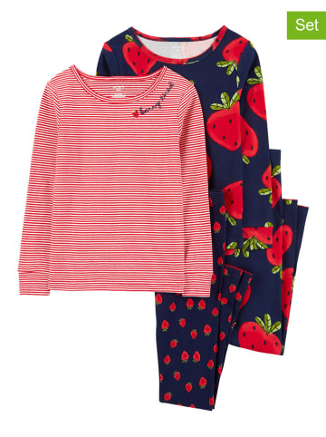 carter's 2-delige set: pyjama's rood/donkerblauw