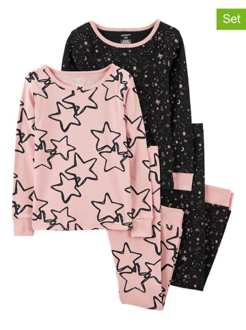 carter's 2-delige set: pyjama's lichtroze/zwart