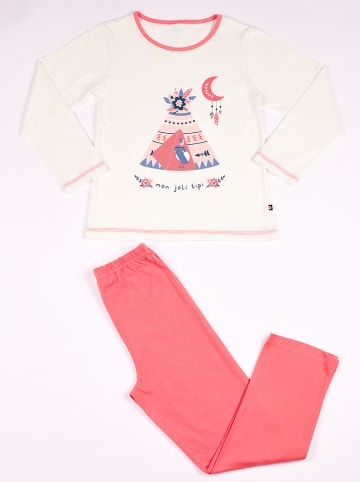 mon P´tit Dodo Piżama w kolorze kremowo-różowym