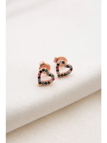 Heliophilia Zilveren oorstekers met edelstenen