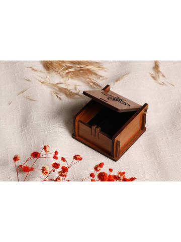 Lodie Silver Pudełko biżuteryjne w kolorze brązowym - 5 x 5 x 3 cm