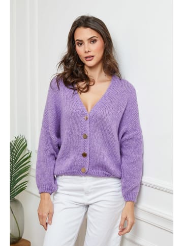 So Cachemire Cardigan "Fulu" in Lila