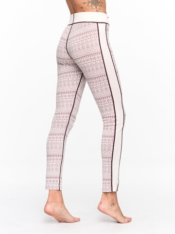 KARI TRAA Funktionsleggings "Maud" in Creme/ Rosa