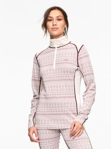 KARI TRAA Sweter "Maud" w kolorze jasnoróżowo-kremowym