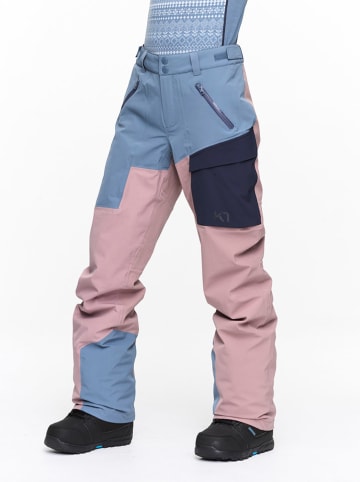 KARI TRAA Spodnie narciarskie w kolorze szaroróżowo-niebieskim