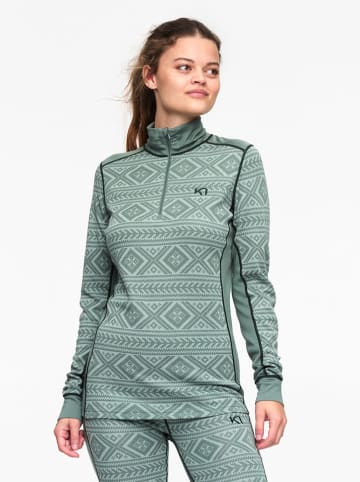 KARI TRAA Sweter "Floke" w kolorze zielonym