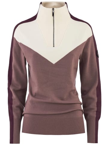KARI TRAA Sweter "Voss" w kolorze jasnobrązowo-kremowym