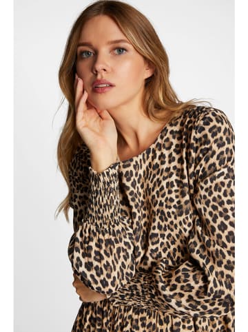 Rich & Royal Jurk beige/zwart