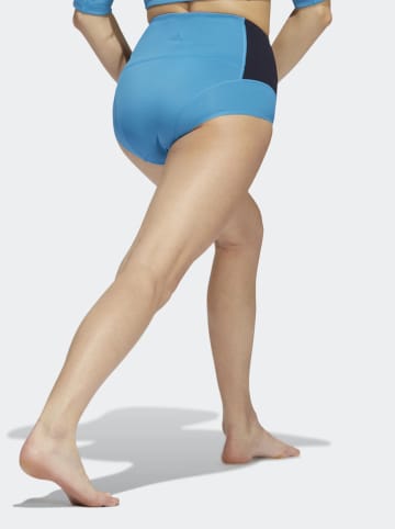 adidas Szorty w kolorze błękitno-czarnym do jogi