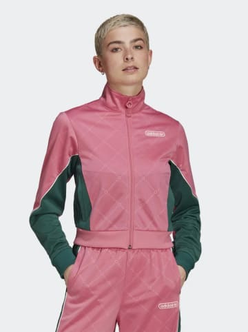 adidas Sweatjacke in Pink/ Grün