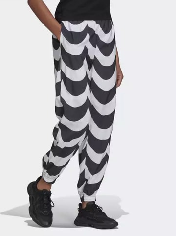 adidas Spodnie dresowe w kolorze czarno-białym