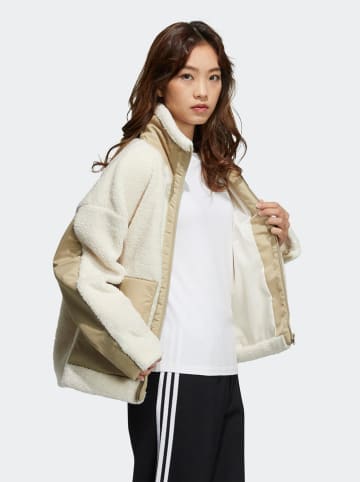 adidas Fleece vest "Sherpa Biker" beige.wit
