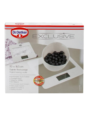 Dr. Oetker Keukenweegschaal "Exclusive" wit - (L)20 x (B)18,5 cm