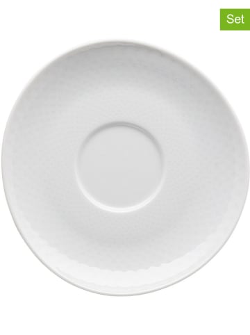 Rosenthal 6er-Set: Untertassen "Junto" in Weiß - Ø 15 cm